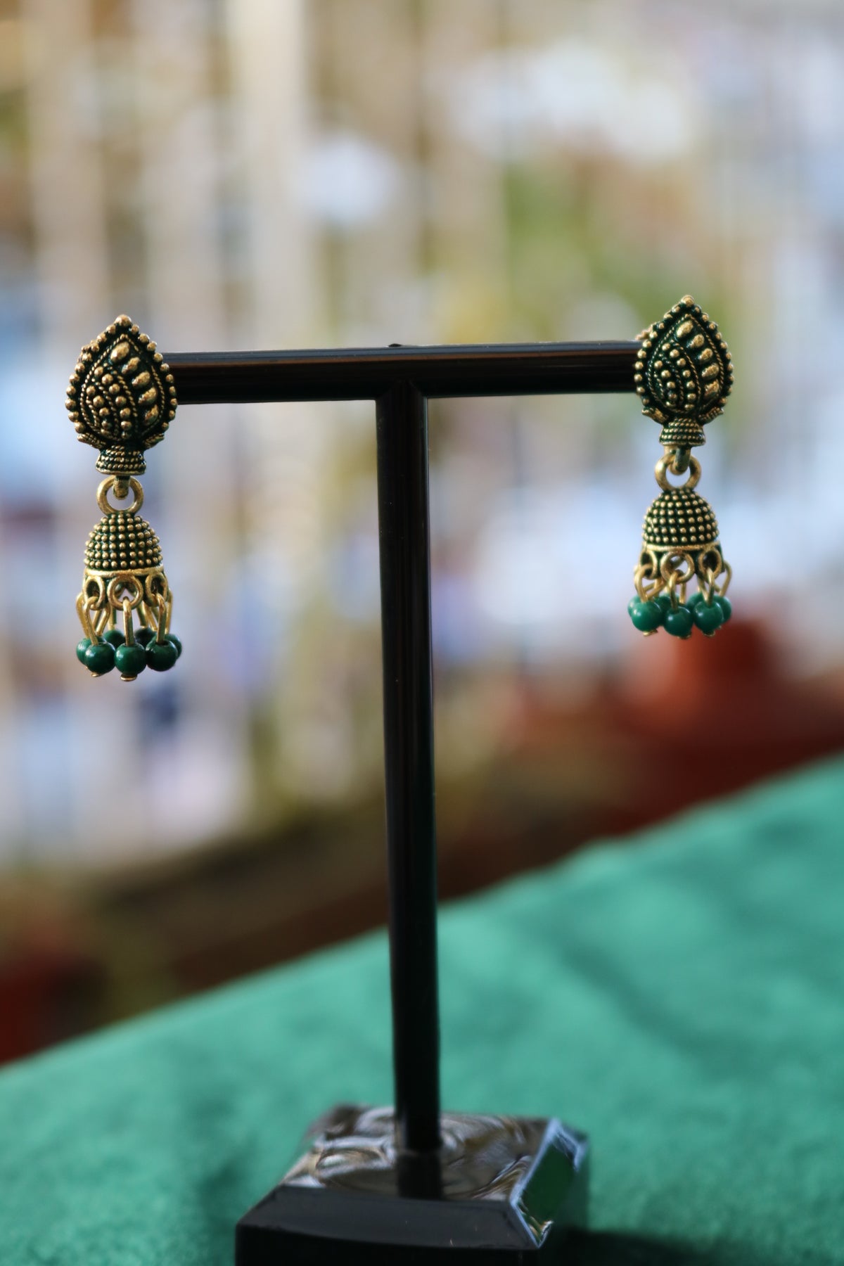 Shramya Round Bell Tassel Hollow Jhumka Earrings for Women