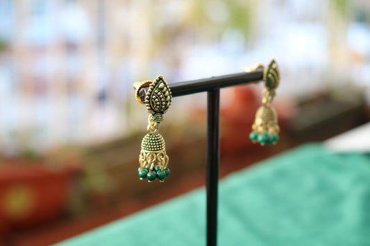 Shramya Round Bell Tassel Hollow Jhumka Earrings for Women