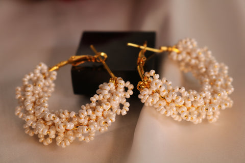 Shramya Pearl Round Earrings for women