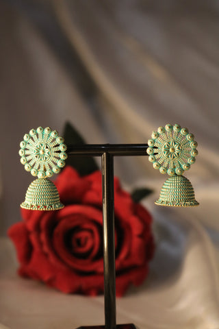 Shramya Boho Bell Tassel Dangle Jhumka Earrings