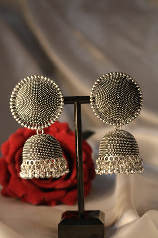 Shramya Oxidized Designer Jhumka Earring