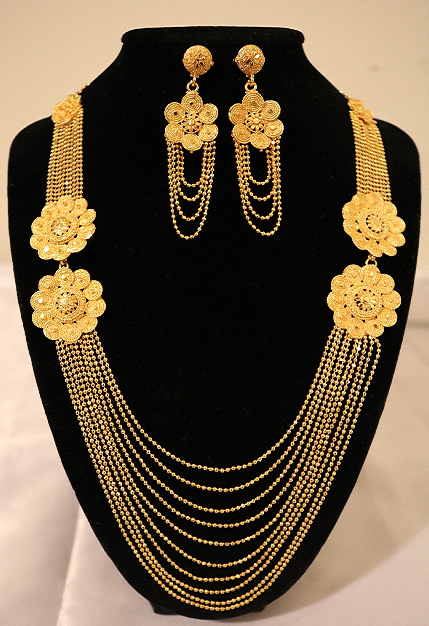 Gold plated traditional necklace set